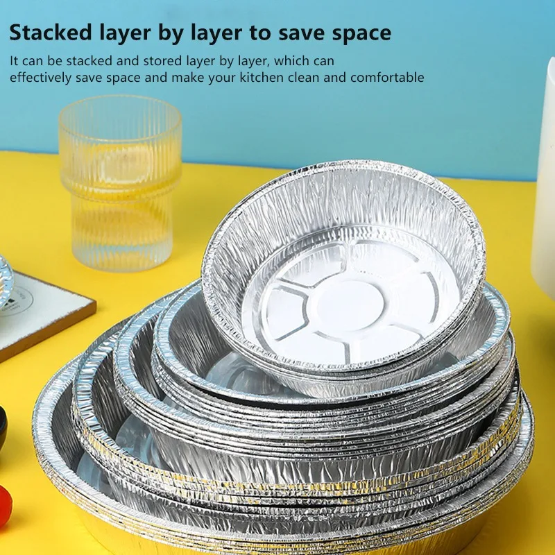 50PCs Disposable Aluminum Foil Baking Cups Baking Mold Air Fryer