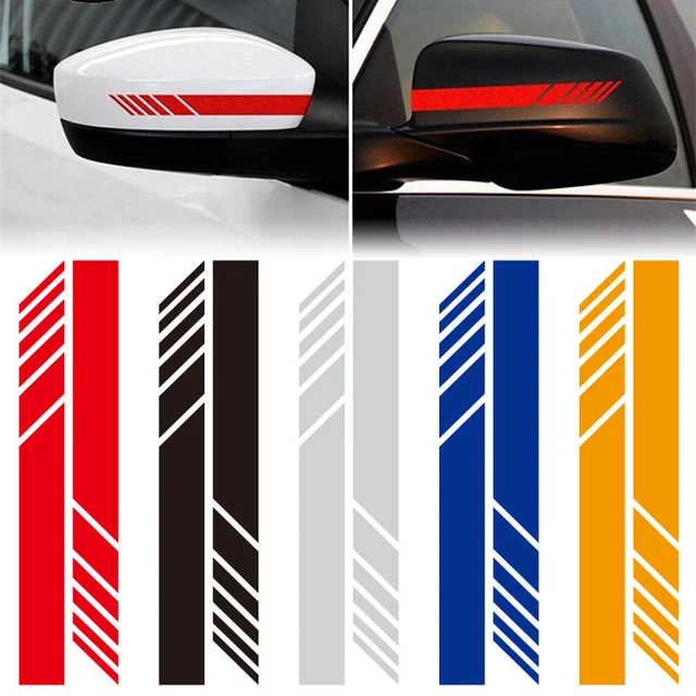 Car Stripe Stickers Rearview Mirror Reflective Vinyl Decals Decoration Fashion Styling Waterproof Sticker Exterior Accessories