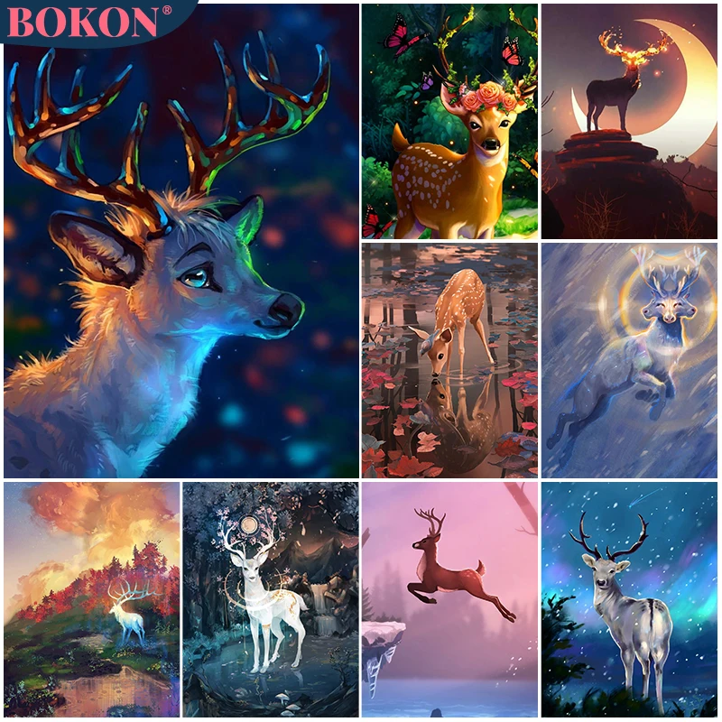 

5D Diamond Painting Forest Elk Diamond Embroidery Animal Art Painting DIY Diamond Mosaic Full Diamond Set Home Decoration