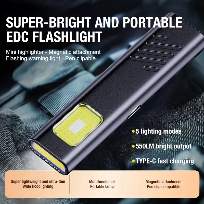 Magnetic Dual Light Source COB Work Light - Ultra Bright Handheld Emergency Repair Light
