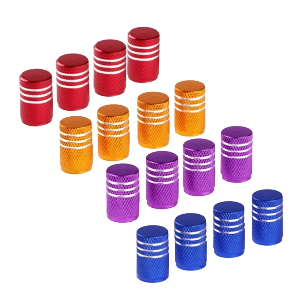 

4pcs Aluminum Wheel Tyre Tire Rim Air Stem Valve Caps Dust Cover Bike Valve Stem Caps Automotive External Universal Accessories