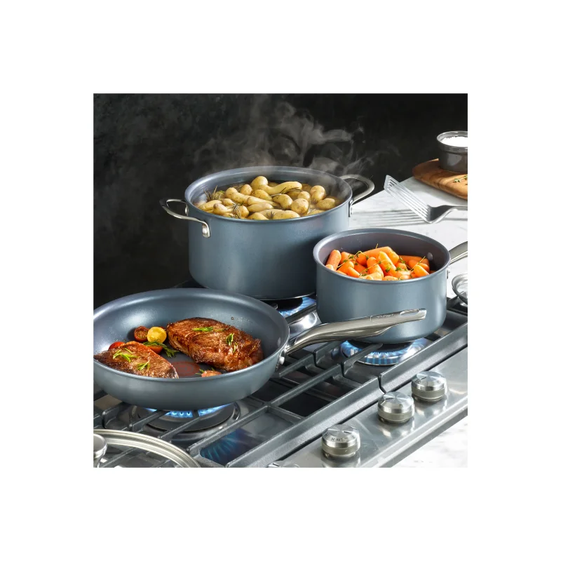 T-fal Platinum Endurance Stainless Steel 14pc Cookware set with Non-Stick  Frypan