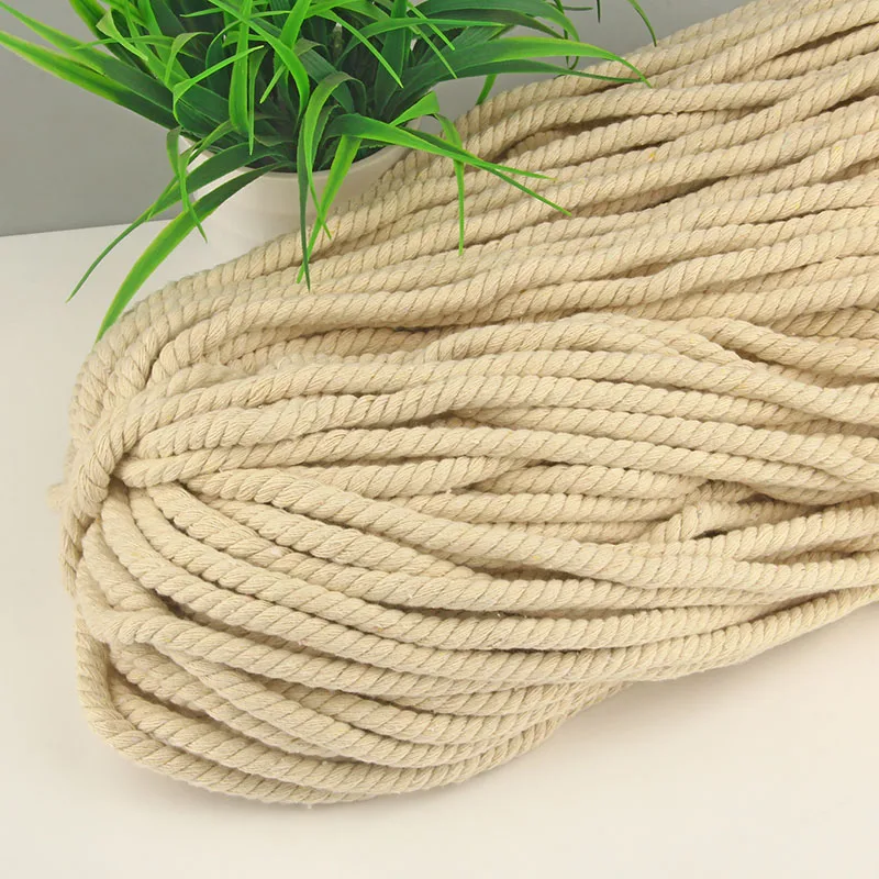 Twisted Cord Cotton Rope 5mm/6mm/7mm/8mm/9mm/10mm/12mm/15mm/18mm/20mm DIY Craft Home Textile Accessories 1KG cotton rope