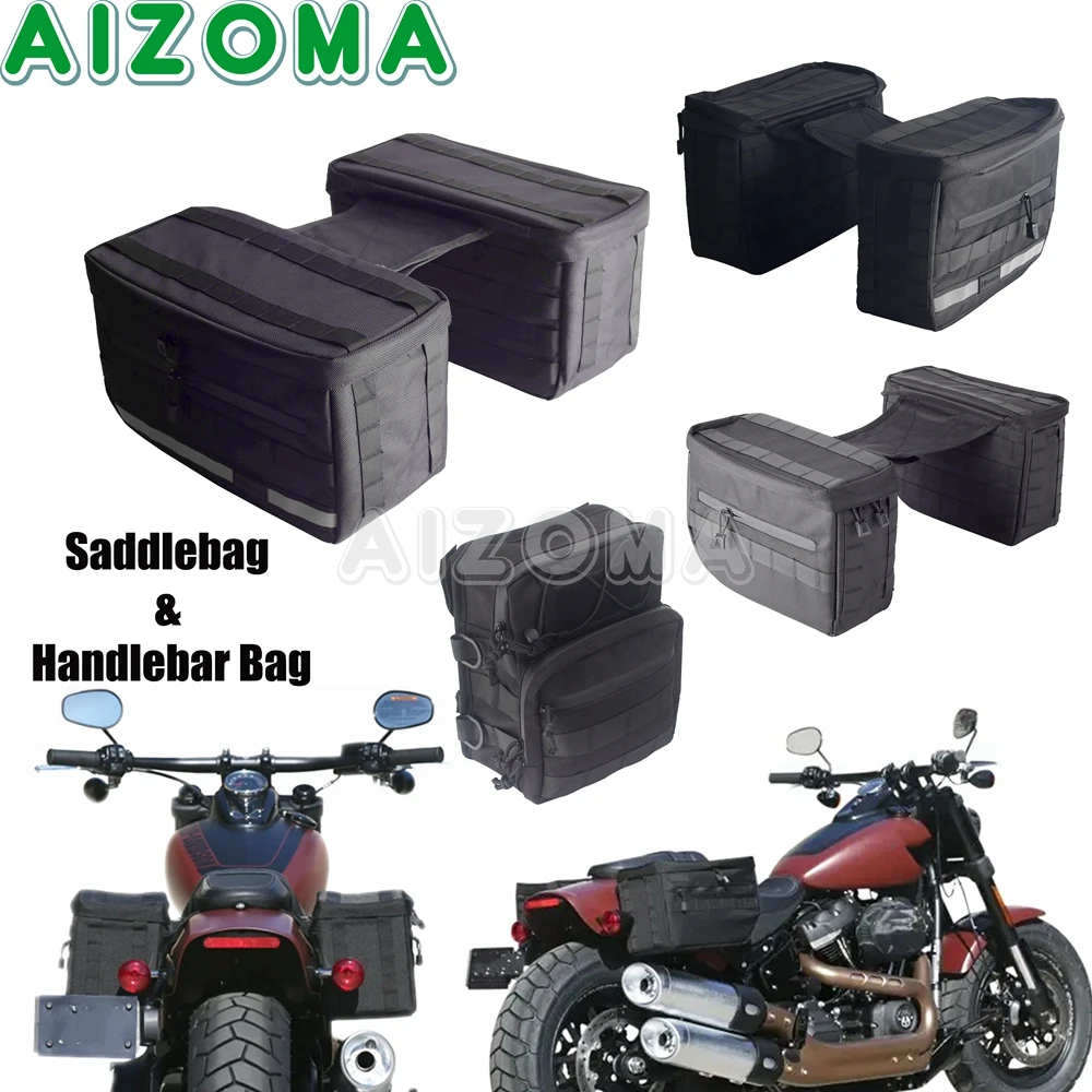 Motorcycle Handlebar Bag Barrel Bags Multifunction Storage Shoulder Bag For  Cruiser Softail Sportsters For BMW Dirt Bike E-bike - AliExpress