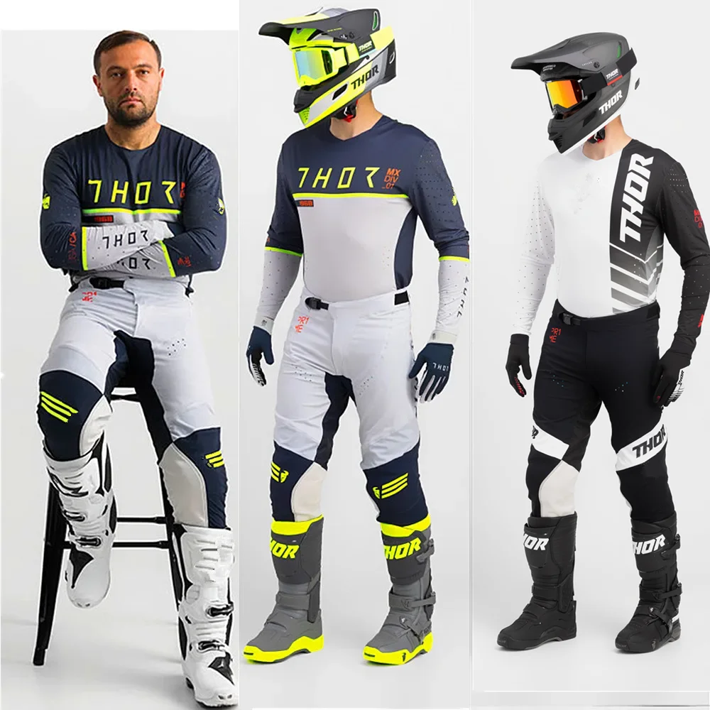 thor MX Motocross Gear Set Off Road Moto Jersey Set Dirt Bike Kit Motorcycle Suit