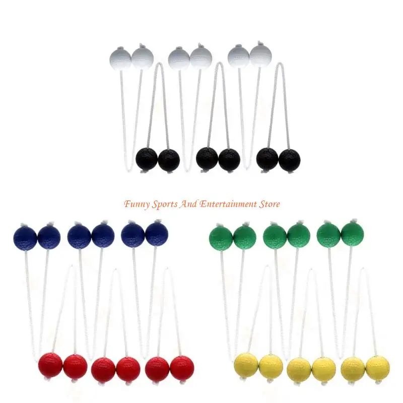 C4DE 6Pcs Ladders Toss Ball Replacement Hard Golf Training Ball Outdoor Ladders Ball for Kids Adult Family Easy to Use