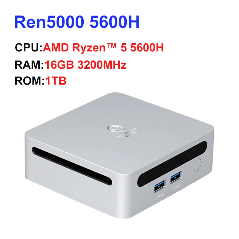 Genmachine New Amd Ryzen 5 5600h Mini Pc Windows 10/11 3.3