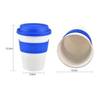 400ml Travel Mug With Silicone Lid Convenient Reusable Heat Insulated Tea Coffee Cup PP Plastic Anti-fall With Non-slip Sleeve 6