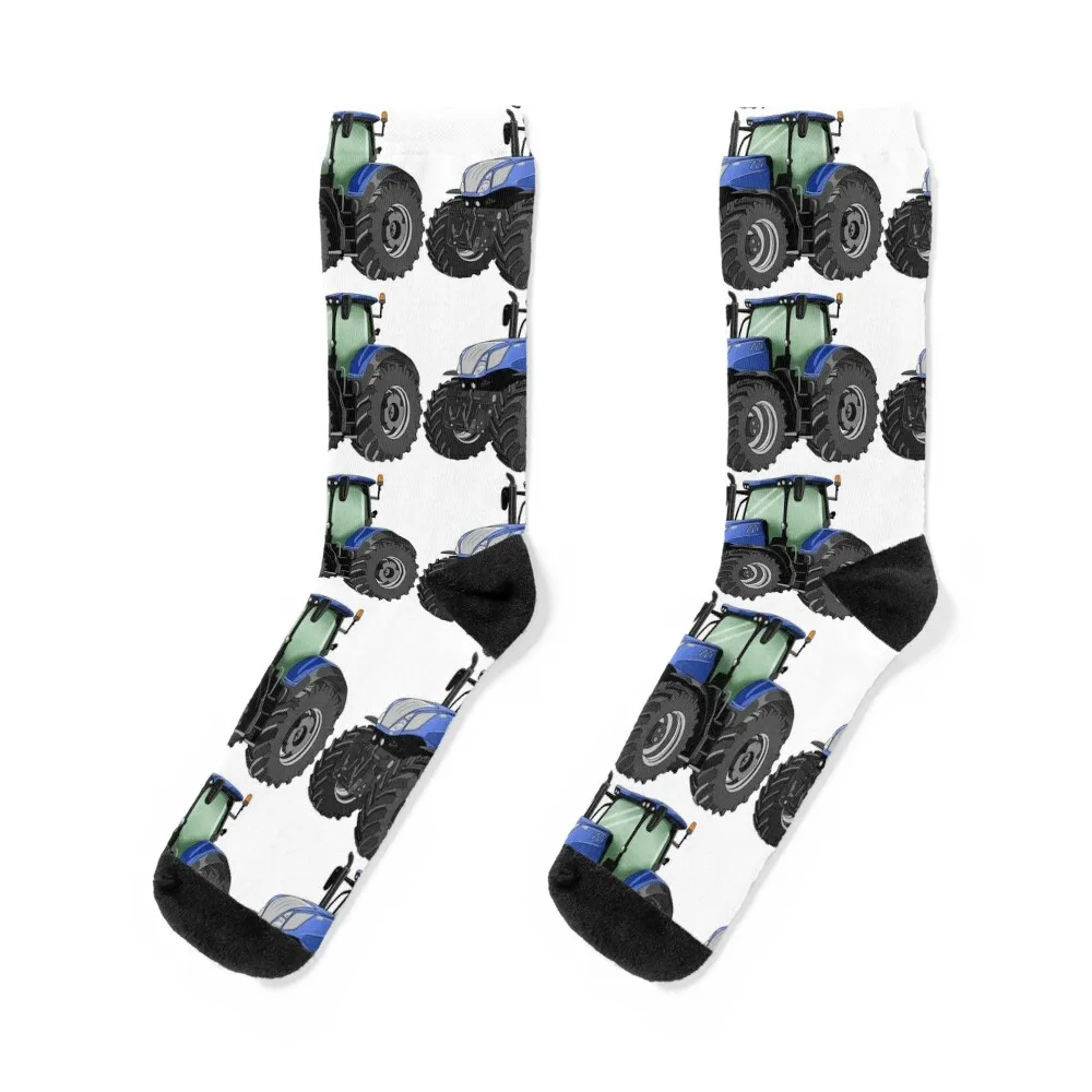 

Tractor Blue Tractor Drawing Socks Running professional running Novelties Socks For Women Men's