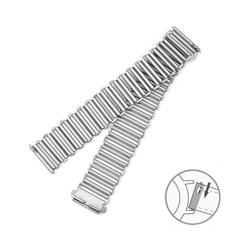 Universal Quick Release Stainless Steel Adjustable Watch Strap Bracelet