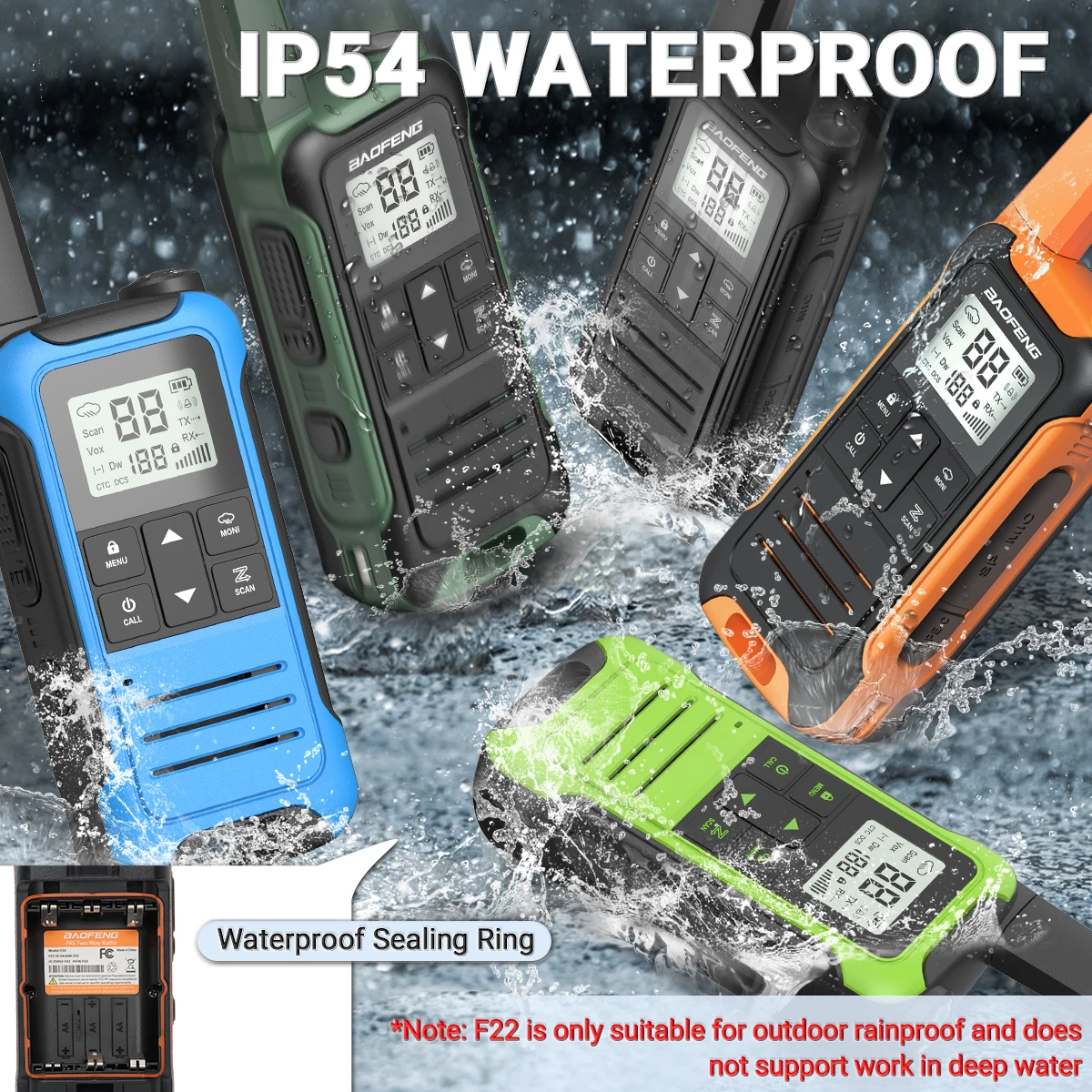 2 Stück Baofeng F22/T22 Mini Walkie-Talkie PMR Langstrecken-Akku-Funkgerät mit Typ-C-Ladegerät für Campingreisen – Detail 8