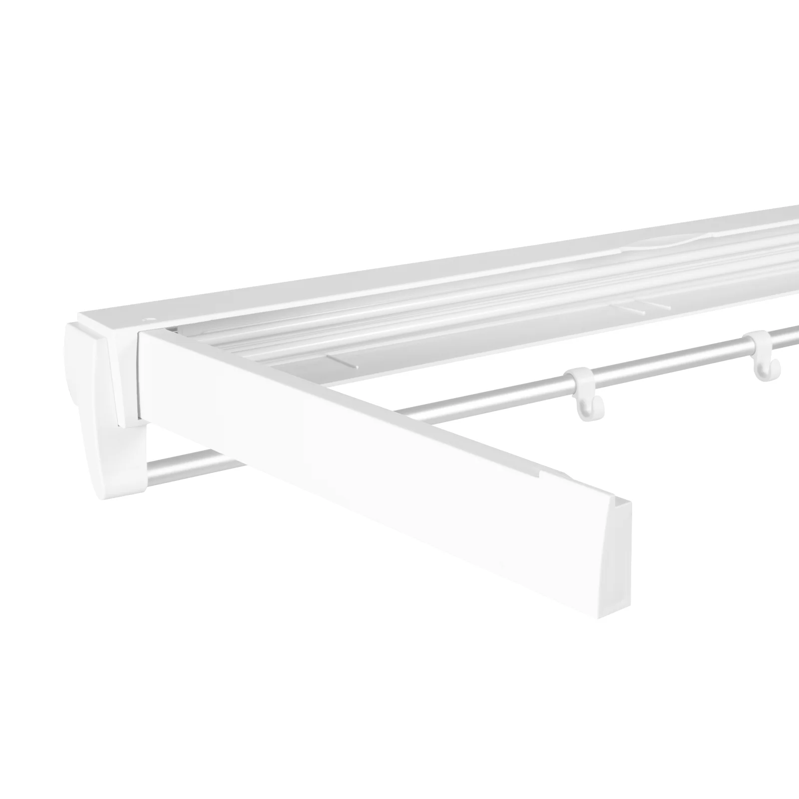 Retractable Clothes Drying Rack Indoor Hanging Wall Mount Folded Rack White For Bathrooms 84*43.5*6cm
