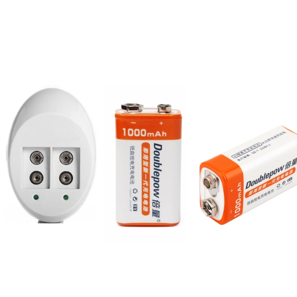 

2pcs/lot Powerful capacity 800mAh lithium ion battery 9V rechargeable battery +1pcs 9V smart charger