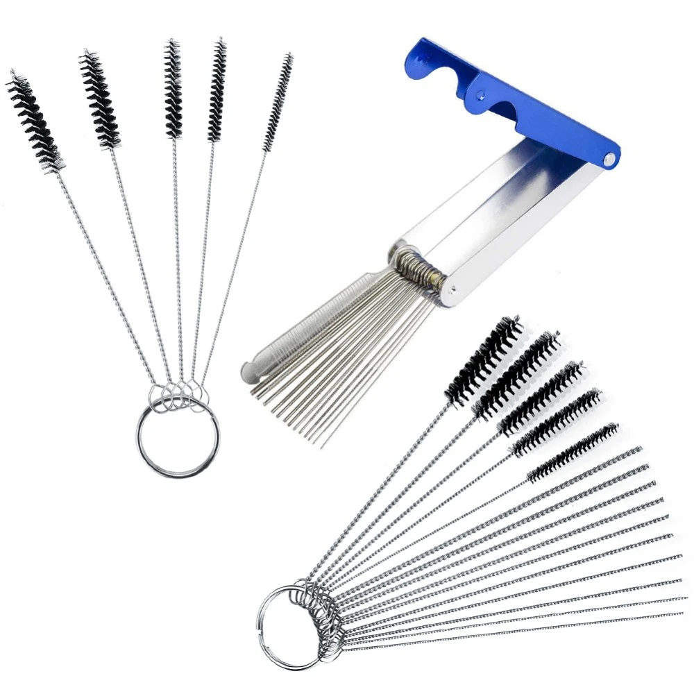 Carburetor Carbon Dirt Jet Remove Cleaning Needles Brushes Cleaner