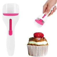 Chocolate Cake Batter Distribution Scoop Can Push Labor-saving Cupcake Scoop Dispenser Home Baking Tools Kitchen Accessories