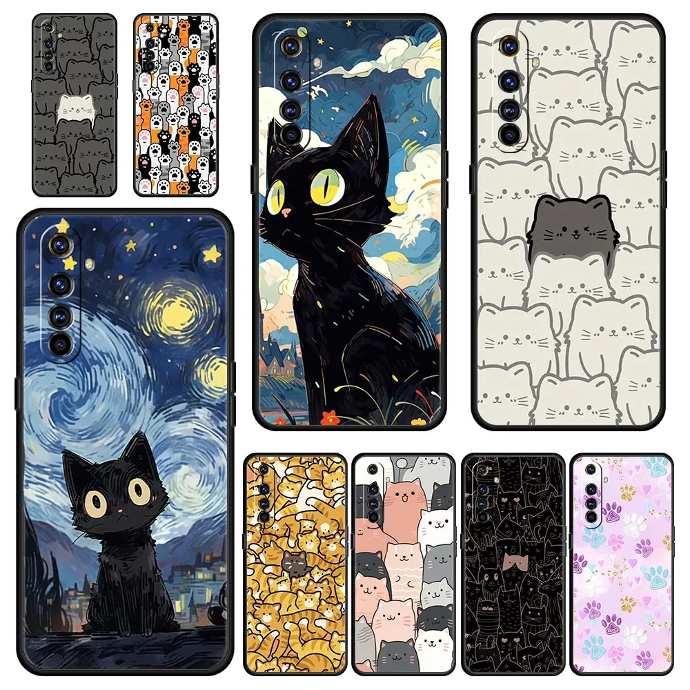 Cat-Printed Phone Case Cover with Enhanced Durability