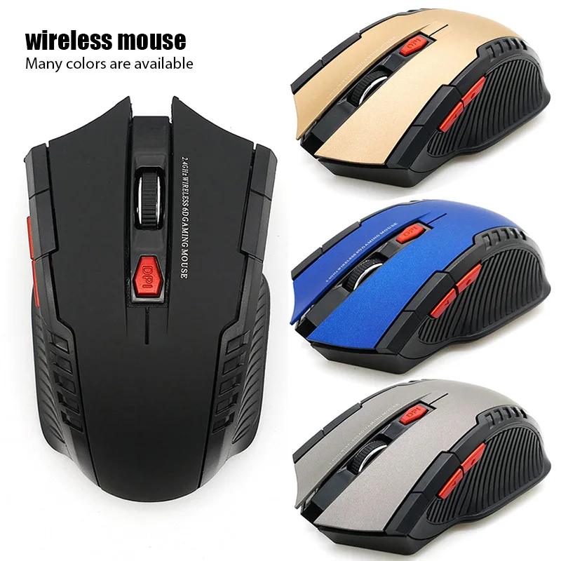 1600DPI 2.4GHz Wireless Optical Mouse Gamer for PC Gaming Laptops Opto-electronic Game Wireless Mice with USB Receiver best office mouse