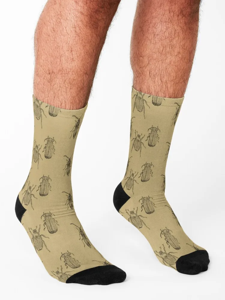 Vintage Beetles Socks socks Men's black socks Socks Men Women's