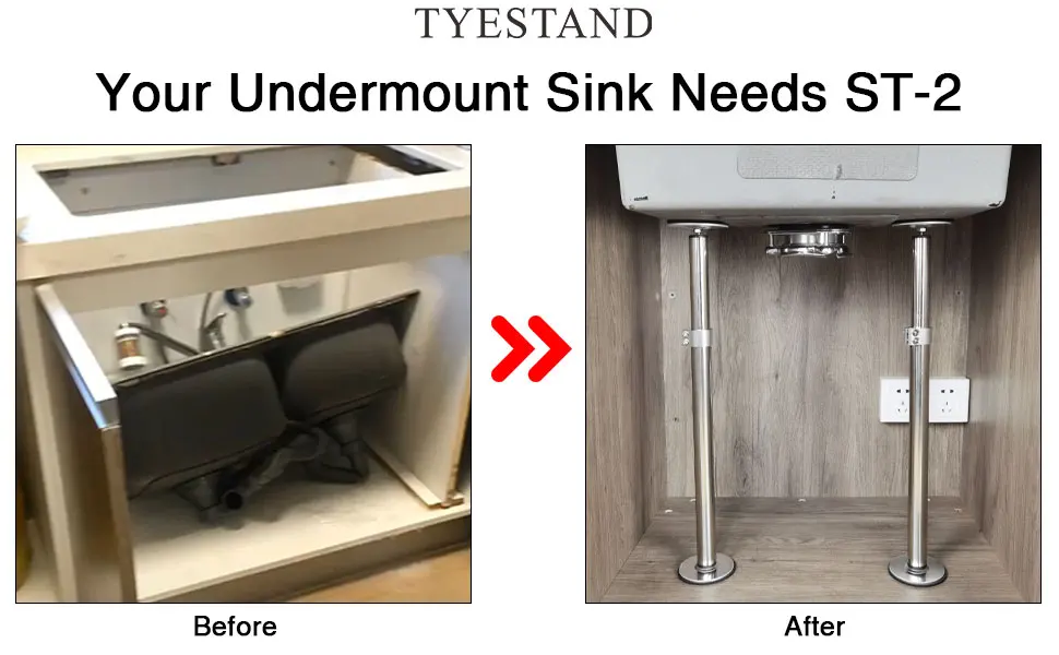 Aço inoxidável Undermount Sink Suportes, instalação de