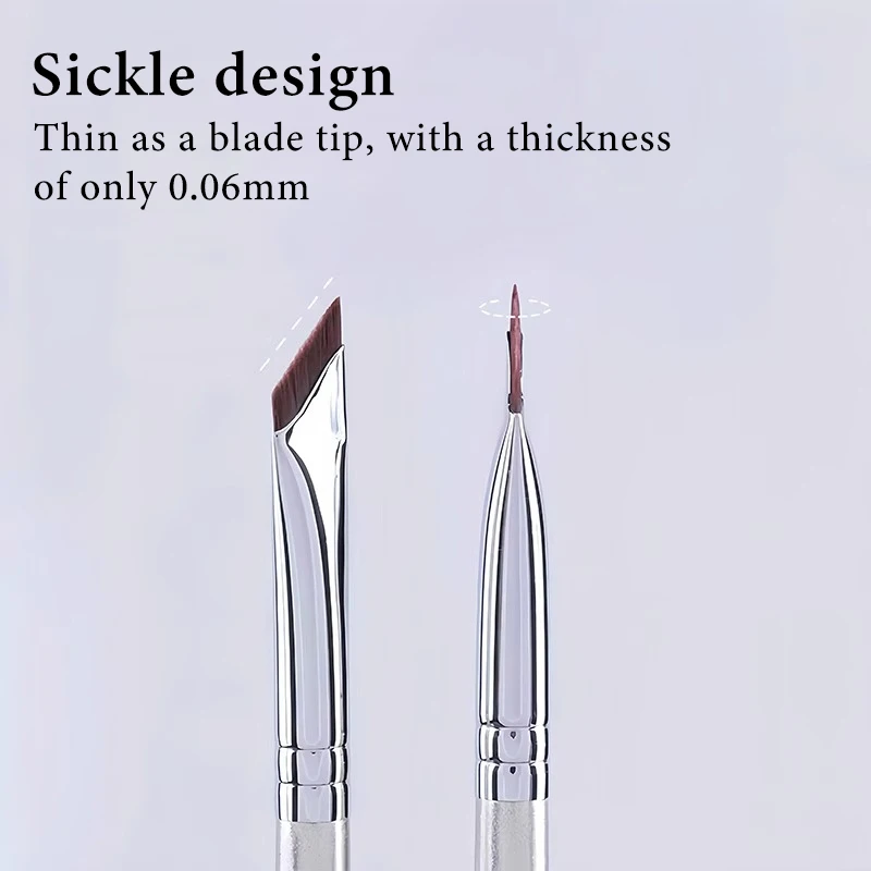 1/2/3PCS Professional Ultra Thin Angled Eye Liner Brush Fine Angle Flat Eyebrow Contour Makeup Detail Brushes Face Makeup Tools 3