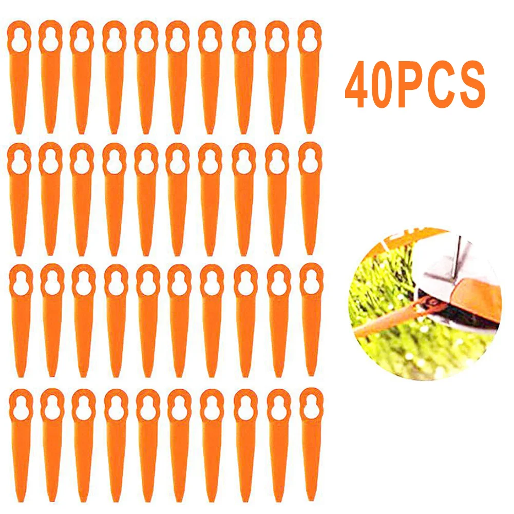 

40pcs Plastic Blades For STIHL FSA 45 Cordless Strimmer Grass Trimmer Mowing Head Replacements Blades Lawn Trimmer Spare Blade