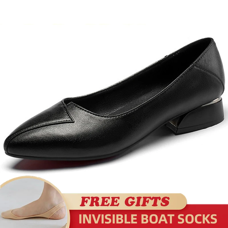 

2023 New Women Formal Shoes Mid-heel Women Spring Shoes Large Size 35-43 4 Colors Professional Office Fashion Shoes Women