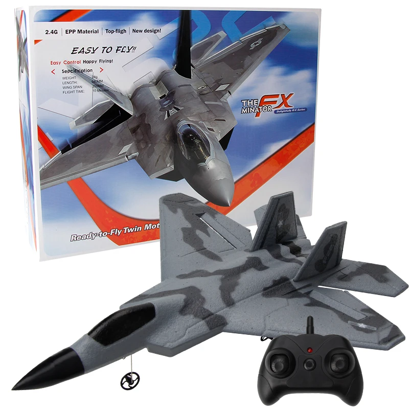 Stealth RC Airplane 2.4Ghz Raptor Toy Plane Adult Kids Remote