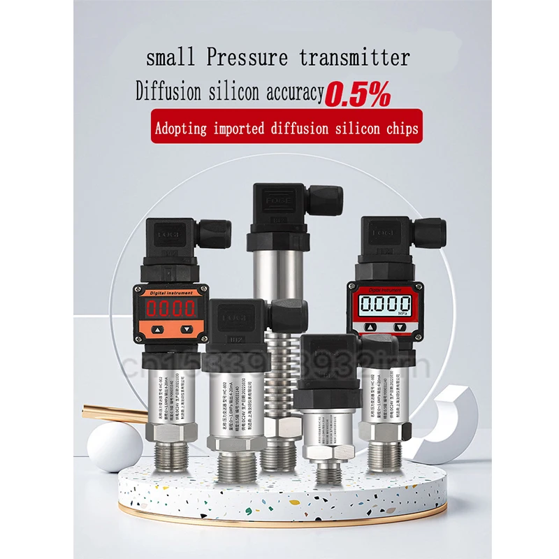 

1pcs Small Type Pressure Transmitter Switch 4-20MA High Precision Constant Pressure Water Supply Steam Hydraulic Pressure Sensor