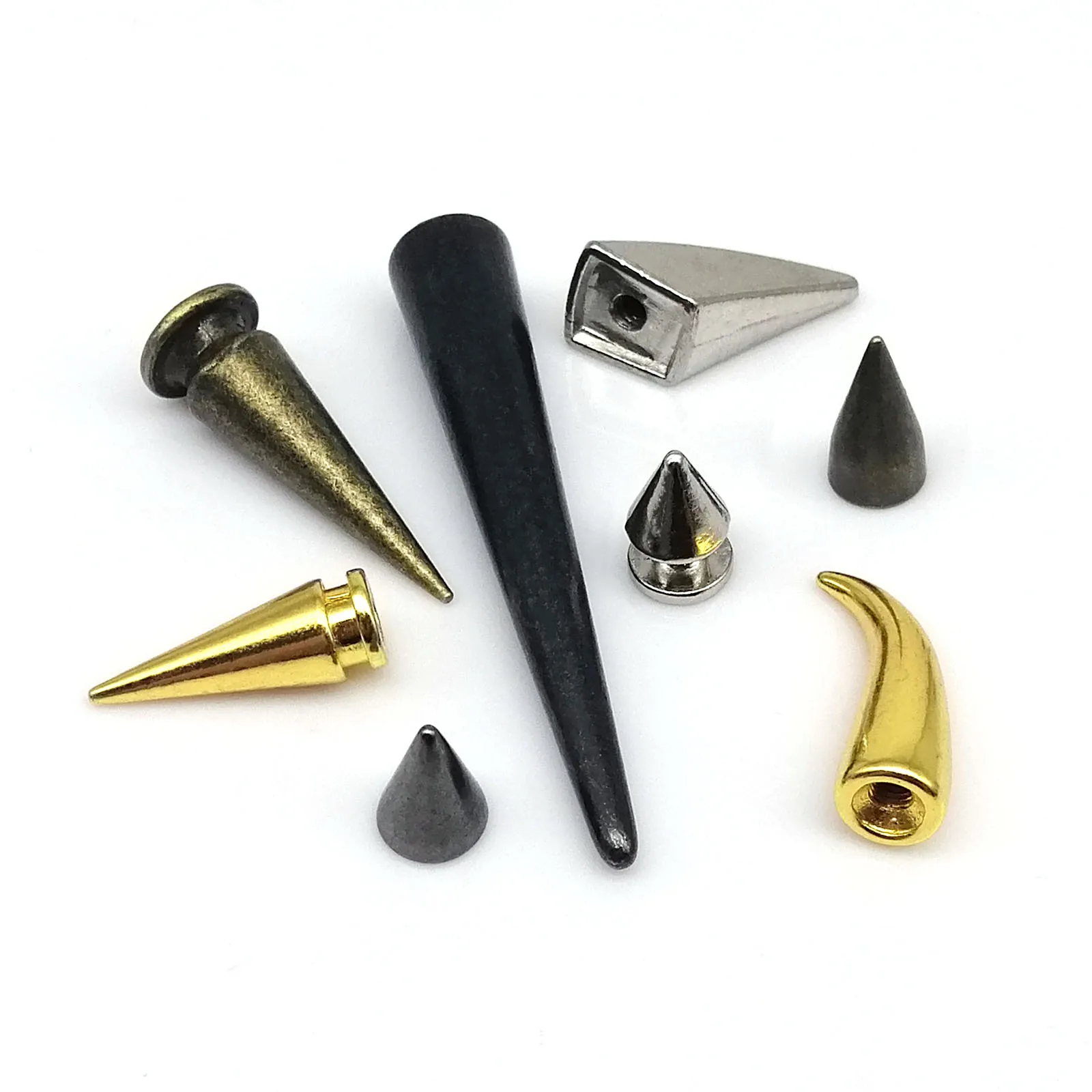 Metal Decor Punk Bullet Warhead Spike Cone Screw Back Rivet Stud Spot Nail Leather Collar Bag Belt Jacket Shoes Repair 10 Sets metal rivets,belt strap rivets,copper rivets,metal studs,leather rivets