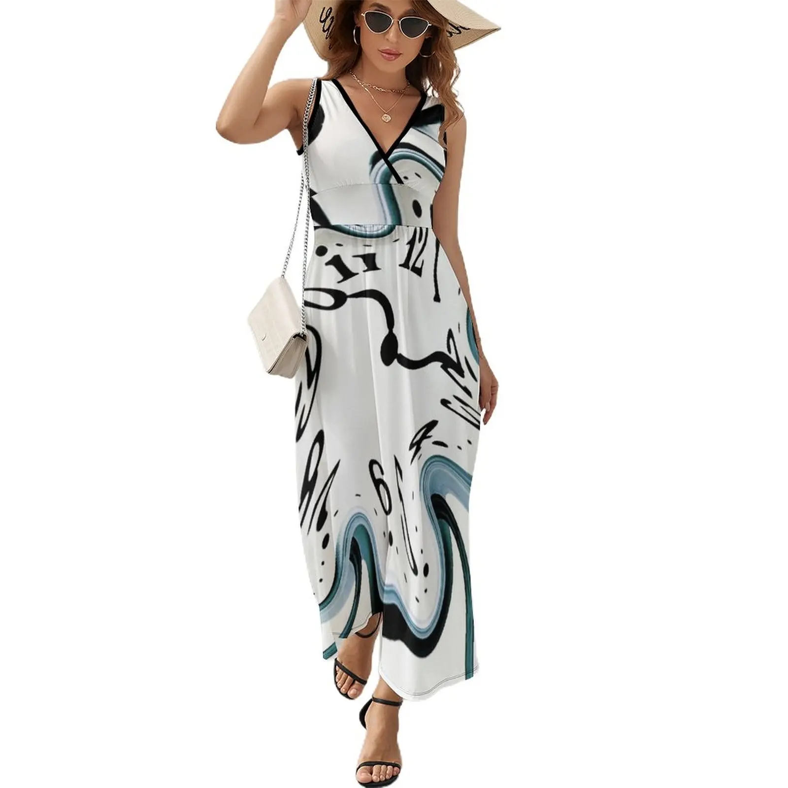 Dali clock Sleeveless Dress clothing women summer 2024 dress women summer loose women's dress