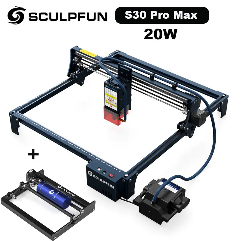 Sculpfun S30 Pro Max 20w Laser Engraver With Automatic Air-assist System  20w Engraving Machine Replaceable Lens Eye Protection - Laser Engraving  Machine - AliExpress