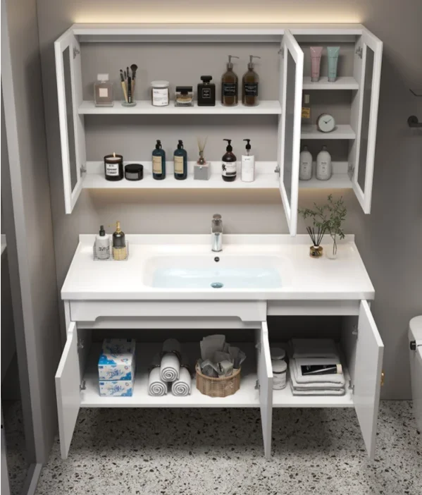 ~Bathroom Cabinet Ceramic Whole Washbin Oak Washbasin Cabinet Combination Bathroom Suit
