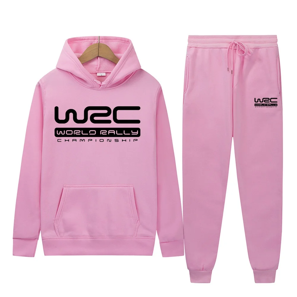 남녀공용 양털 맨투맨 후드 바지, 월드 랠리 챔피언십 WRC 남성 운동복 운동복, 유니섹스 앙상블 옴므, 2 개 세트