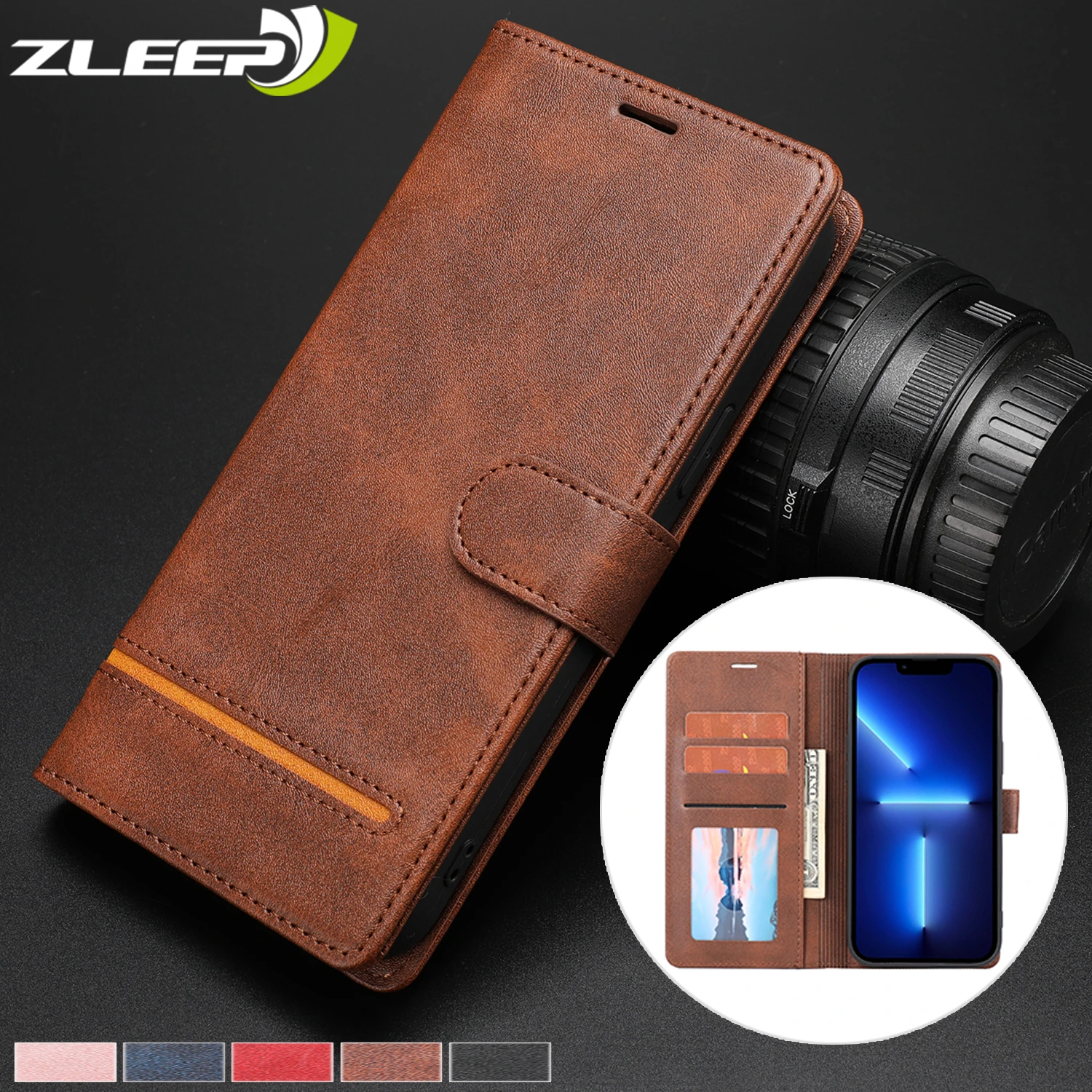 Magnetic Leather Phone Case For iPhone 13 12 Mini 11 Pro X XS Max XR 8 7 6 6S Plus SE 2020 PU Luxury Flip Wallet Card Slot Cover apple 13 pro max case