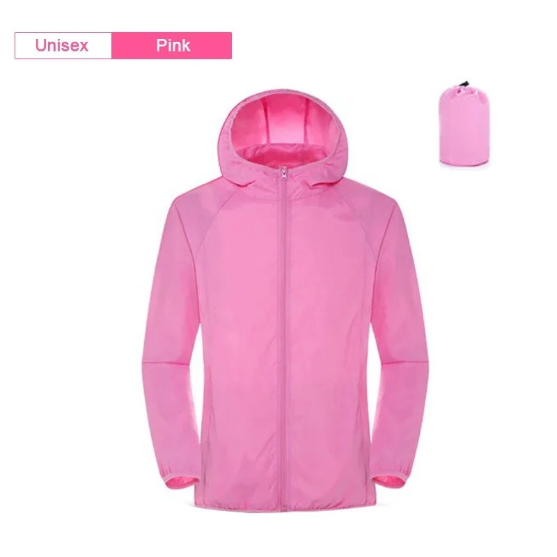 Unisex Waterproof Windbreaker Jacket - Lightweight Rain and Sun Protection