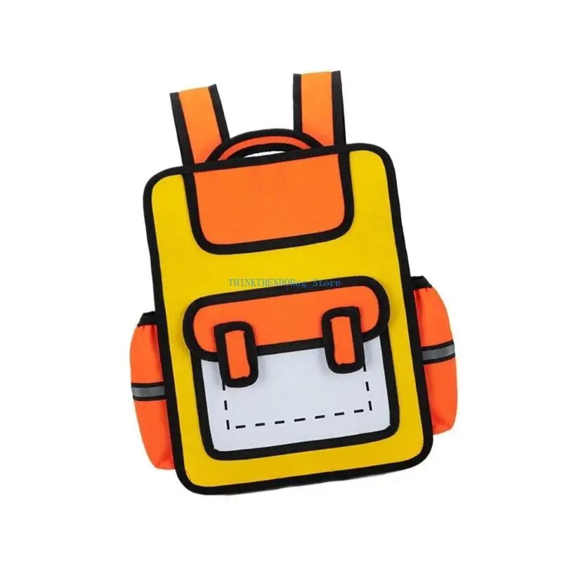 63HC Delicate Cartoon 3D Backpack Anime Styles Bag Casual School Bags for Students 2