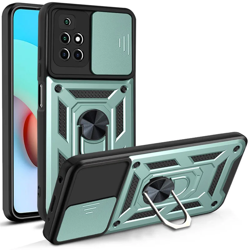 thumbnail image 1 of PKCASE Slide Camera Lens Case for Xiaomi Redmi Note 9 10 11 11S 12 Pro Max Grade Bumpers Armor Ring Cover For Mi 11 12 12X 12C, 1 of 5