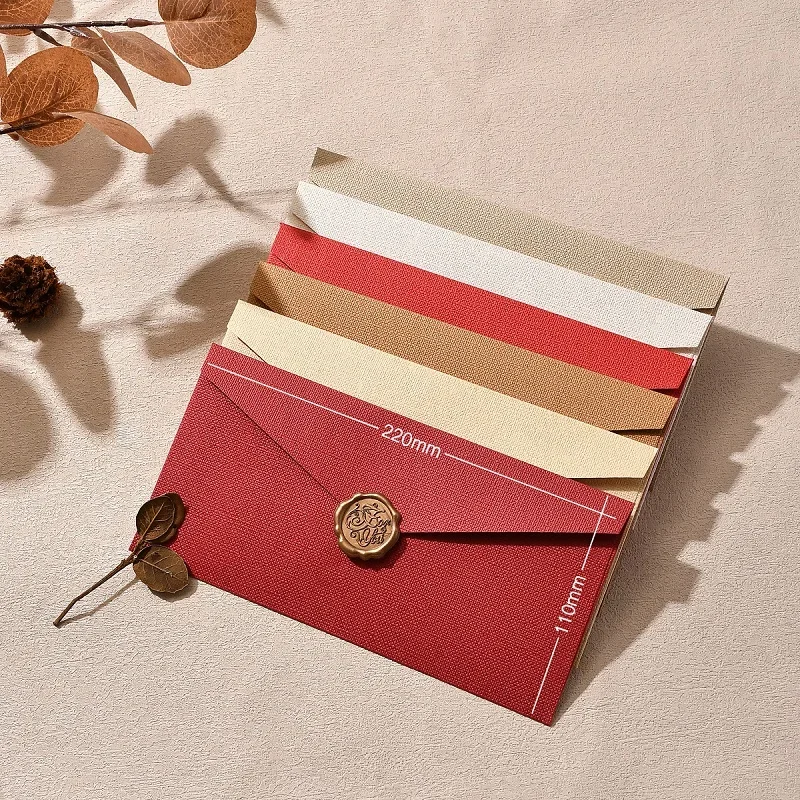 50pcs/lot 22x11cm Envelopes for Wedding Invitations Business High-grade 250g Texture Paper Stationery Supplies Storage Bag