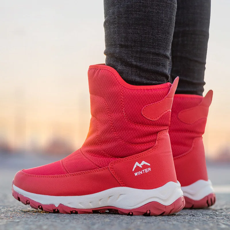 Ankle Snow Boots for Women Winter Shoes Ladies Comfort Fleece Thickened Non-slip Casual Short Boots Woman Plush Platform Botins