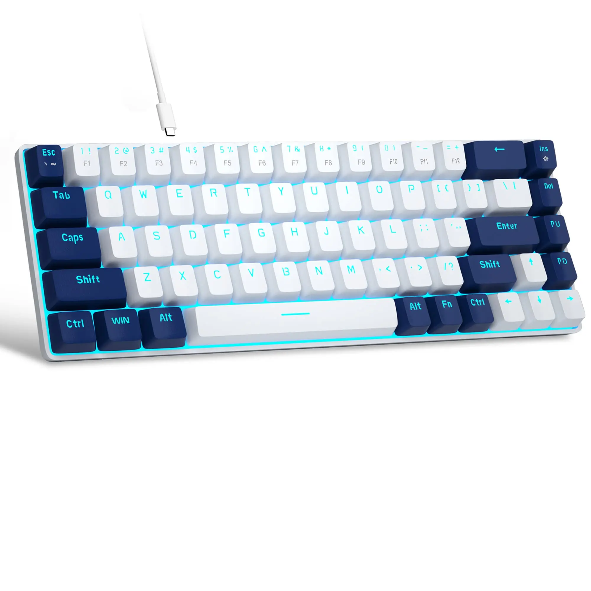 Magegee-メカニカルキーボード60%,バックライト付き,コンパクト,68キー 
