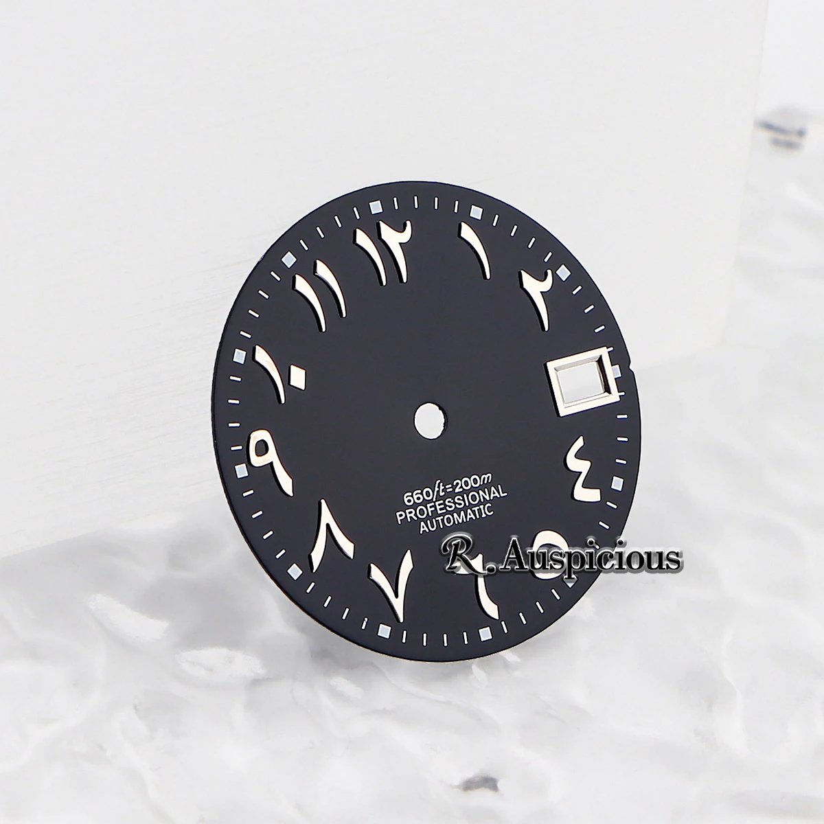 28.5mm Black and White Arabic Math Dial for Watch Repair and Replacement