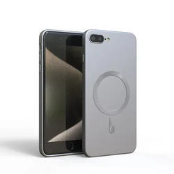 Luxury Wireless Charging Silicone Magnetic Bumper Case - 15PROMAX (Gray)