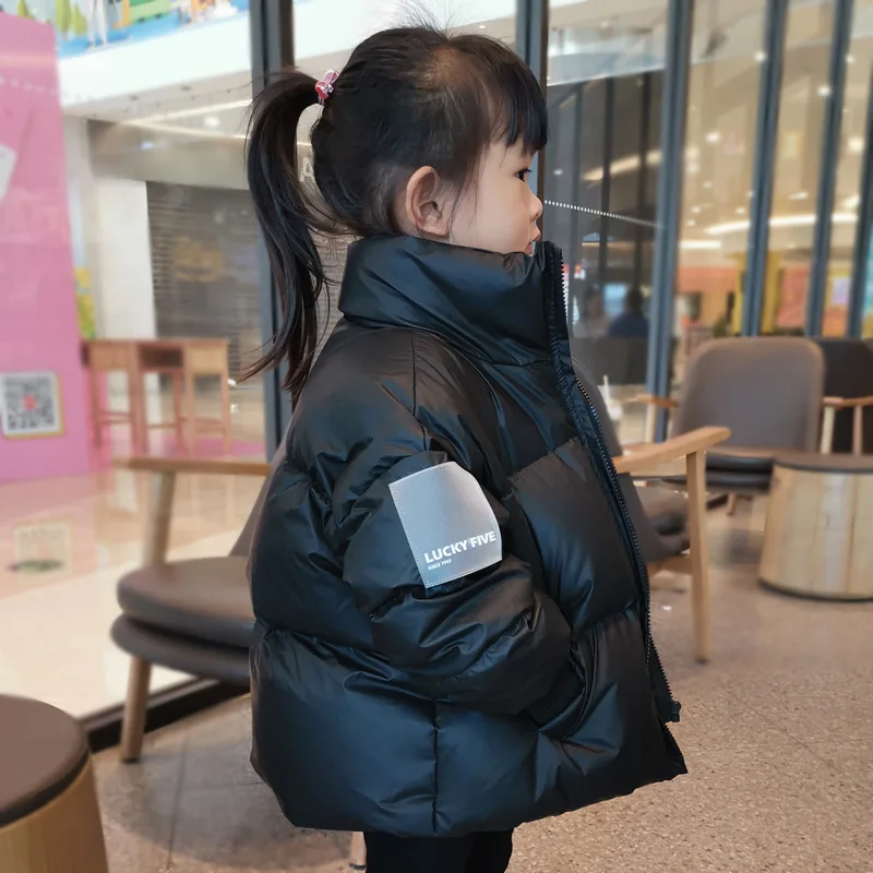 Hot Sale Children's Winter Coat Korean Version Waterproof Shiny Down Jacket  Girls 3-12 Years Old Children Teenage Boys Park