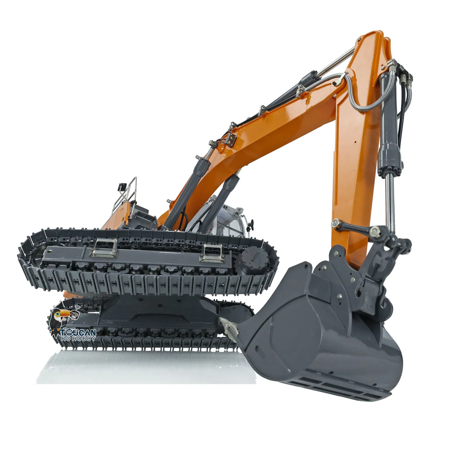 XDRC RC Hydraulic 1/14 Remote Control RTR 945 Excavator Matal Model Trucks Assembled Painted Light System Bucket Digger THZH1435 5