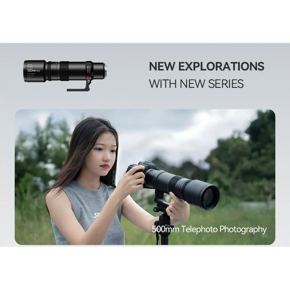 500mm F6.3 Full Frame Manual Focal Super Telephoto Lens for Sony E Nikon Z Leica