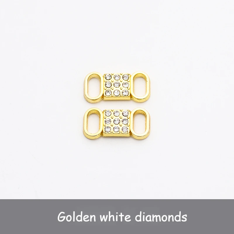 Luxury Rhinestone Shoe Charm Accessories - Metal Buckle and Lock