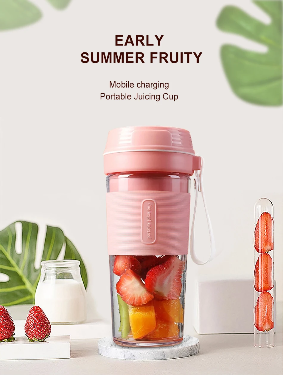 Fruit Juicer Portable Cordless USB Electric Handheld Smoothie