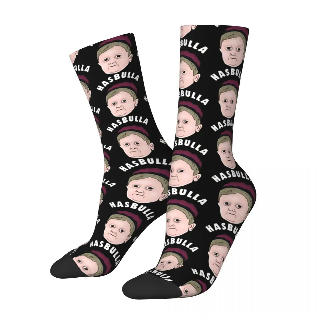 

Funny Men's Socks Meme Vintage Harajuku Hasbulla Magomedov Hip Hop Seamless Crew Crazy Sock Gift Pattern Printed