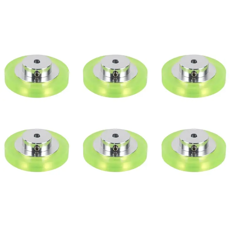 AA81-6Pcs 200Mm 알루미늄 폴리우레탄 산업용 엔코더 휠 로터리 엔코더 측정용 측정 휠