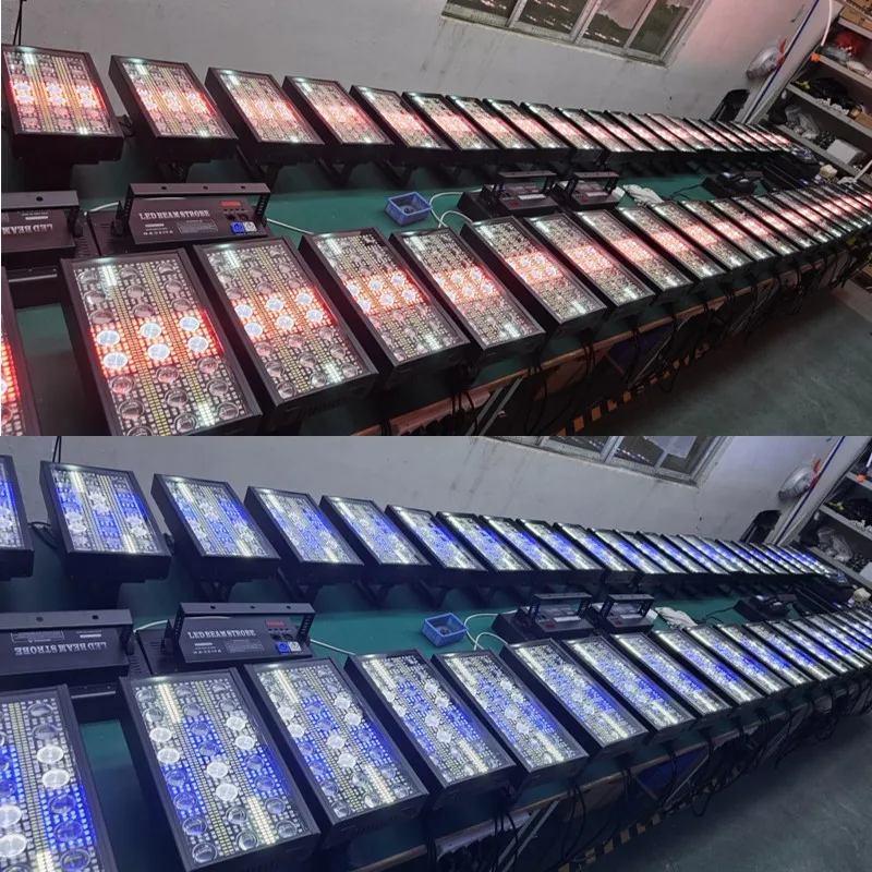 4Pcs/Lot 24*10w Strobe Matrix Lights Led Thunder Curtain Light flycase Strobe Horse Dyeing Beam Stage Nightclub Dyeing Effect 6
